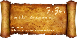 Fantó Zsuzsanna névjegykártya